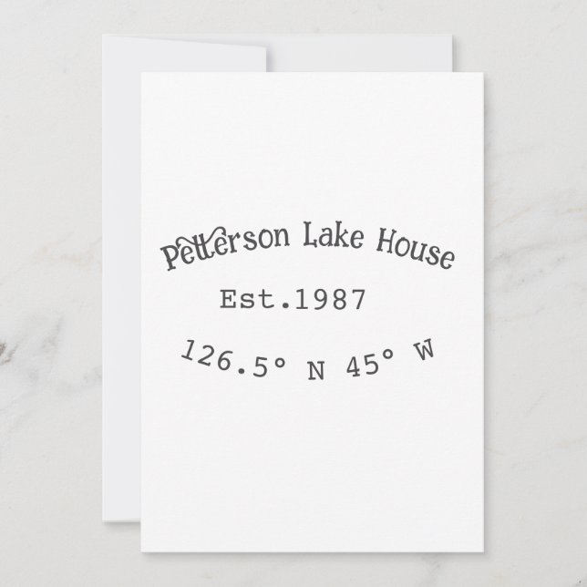 Invitation Lake house et. Date année coordonnées personnalisé (Devant)