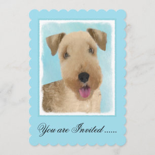 Invitation Lakeland Terrier Peinture - Cute Original Chien Ar