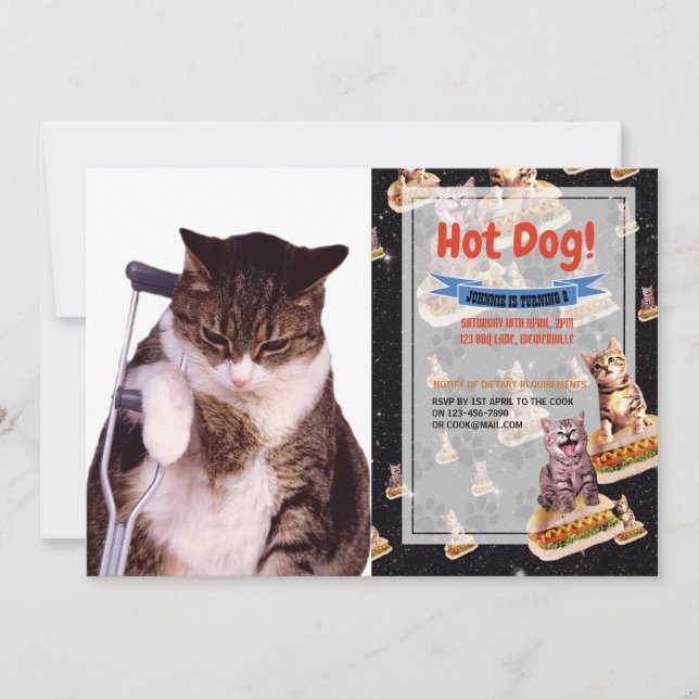 Invitation Lame cat (Devant)