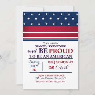 Invitation L'Américain tient le premier rôle l'invitation