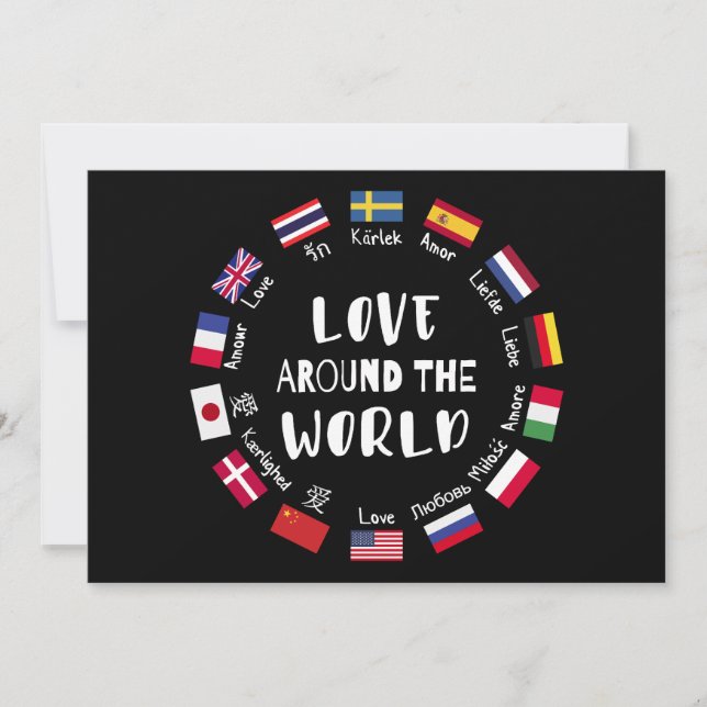 Invitation L'amour autour des langues du monde  (Devant)
