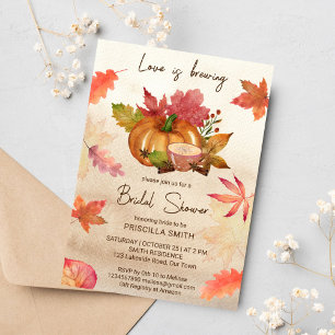 Invitation L'amour brasse automne nuptiale douche