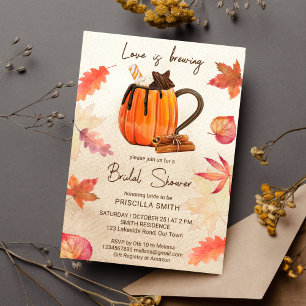 Invitation L'amour brasse automne nuptiale douche