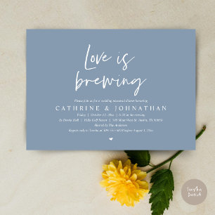 Invitation L'amour brasse, Dîner de répétition Mariage Invita