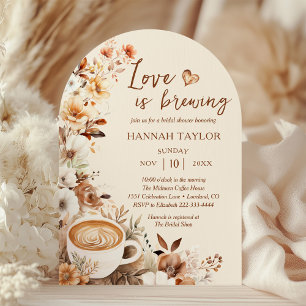 Invitation L'amour brasse du café Boho Douche nuptiale