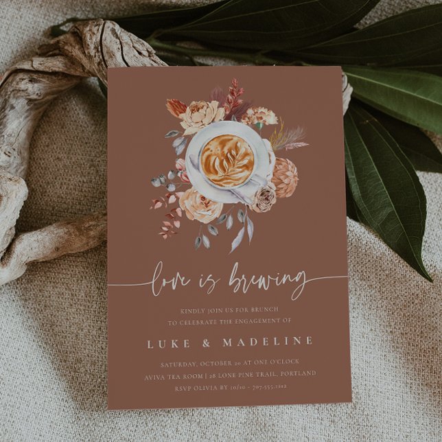 Invitation L'amour brasse du café Brunch (Créateur téléchargé)