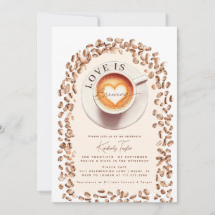 Invitation L'amour brasse la Fête des mariées cardiaque de la