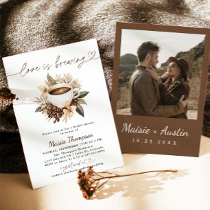 Invitation L'amour brasse la Fête des mariées de café