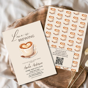 Invitation L'amour brasse la Fête des mariées de café