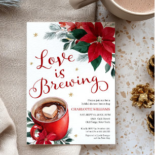 Invitation L'amour brasse la Fête des mariées de Noël