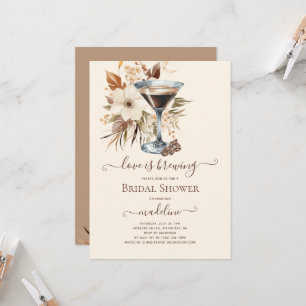 Invitation L'amour brasse la Fête des mariées Espresso Martin