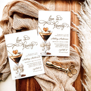 Invitation L'amour brasse la Fête des mariées Espresso Martin