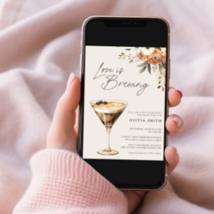 Invitation L'amour brasse la Fête des mariées Espresso Martin