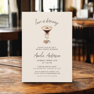 Invitation L'amour brasse la Fête des mariées Espresso Martin