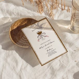 Invitation L'amour brasse la Fête des mariées Espresso Martin