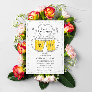Invitation L'amour brasse la main tiré Wedding shower