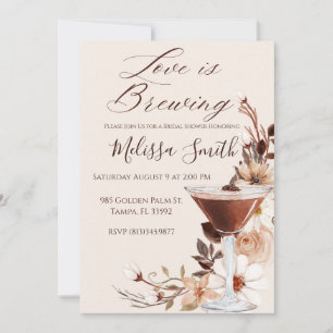 Invitation L'amour brasse l'invitation de la douche nuptiale