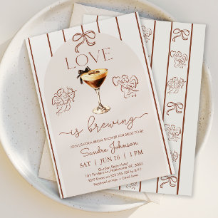 Invitation L'Amour Brown Whimsical Est De Brûler La Fête des 