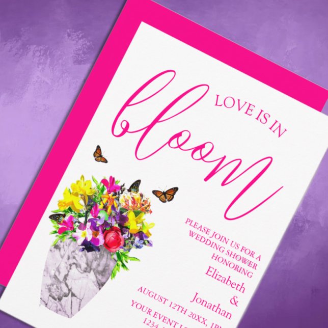 Invitation L'amour dans la floraison Wedding shower (Créateur téléchargé)