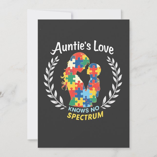 Invitation L'amour de la tante n'a pas de Sensibilisation sur (Devant)