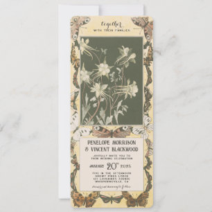 Invitation L'amour des papillons et les colonnes - Mariage