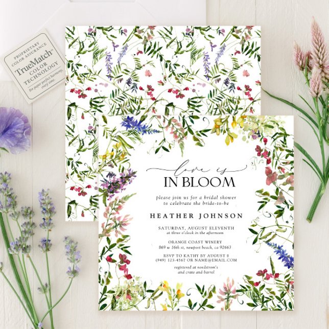 Invitation L'Amour D'Été Est En Fleur Fête des mariées Fleur  (Créateur téléchargé)
