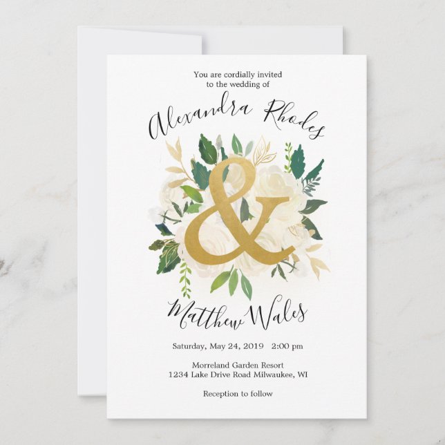 Invitation L'amour d'or (Devant)