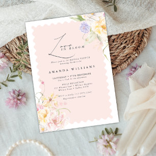 Invitation L'amour en fleurs Élégance florale : Salle de réce