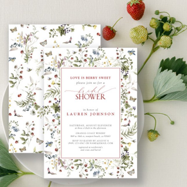 Invitation L'amour est Berry Sweet Fleur sauvage Fête des mar (Bridal Shower Invitation!)