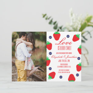 Invitation L'amour est Berry Sweet Fruit Engagement