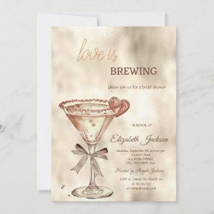 Invitation L'amour est brasser Martini Parties scintillant co