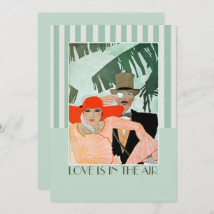 Invitation L'amour est dans la fête de la Saint Valentin