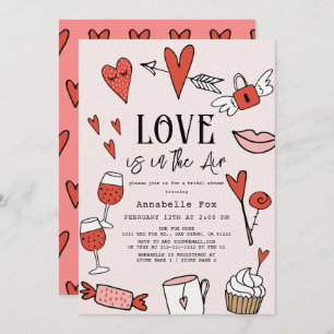 Invitation L'amour est dans la Fête des mariées Air Valentine