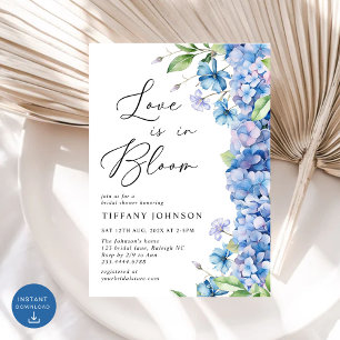 Invitation L'amour est dans la Fête des mariées Bloom Blue Hy