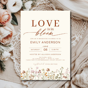 Invitation L'amour est dans la Fête des mariées Boho Fleur sa