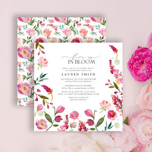 Invitation L'Amour Est Dans La Fête des mariées De Fleurs Ros