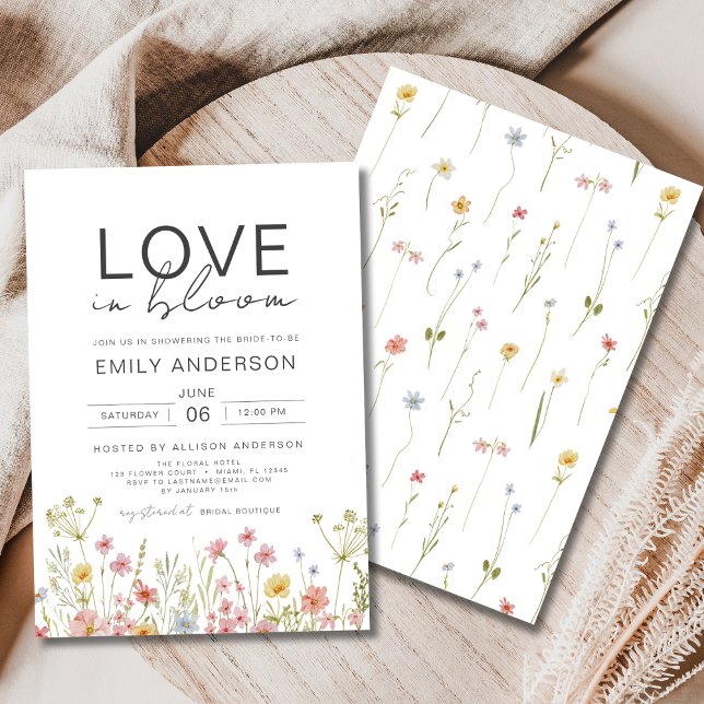 Invitation L'amour est dans la Fête des mariées de printemps  (Créateur téléchargé)