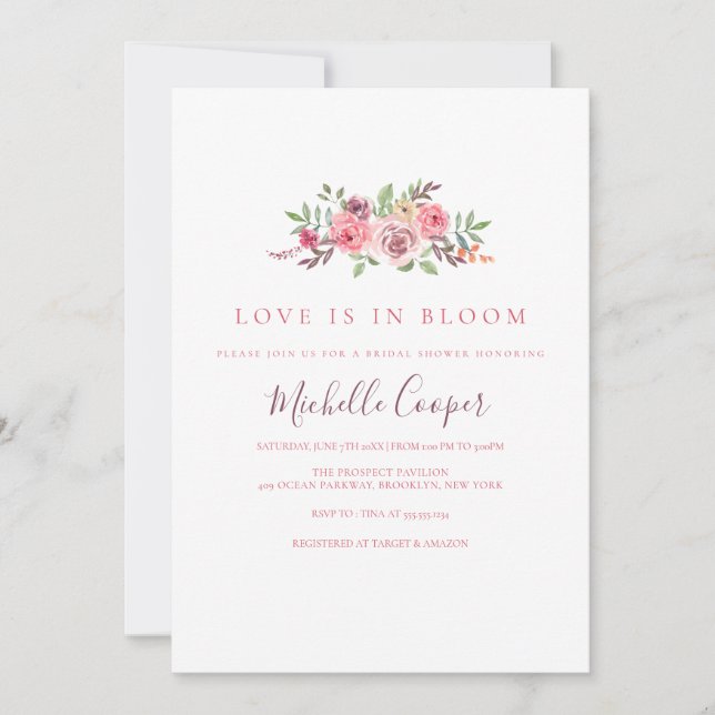 Invitation L'amour est dans la Fête des mariées du jardin de  (Devant)