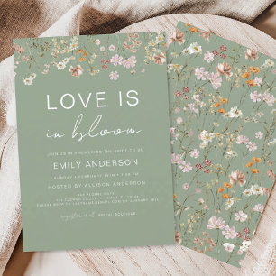 Invitation L'amour est dans la Fête des mariées Fleur sauvage