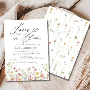 Invitation L'amour est dans la Fête des mariées Fleur sauvage