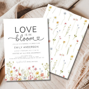 Invitation L'amour est dans la Fête des mariées Fleur sauvage