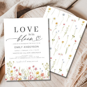 Invitation L'amour est dans la Fête des mariées Fleur sauvage