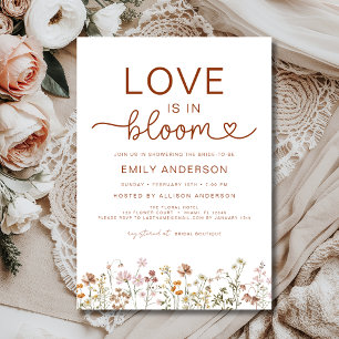 Invitation L'amour est dans la Fête des mariées Fleur sauvage