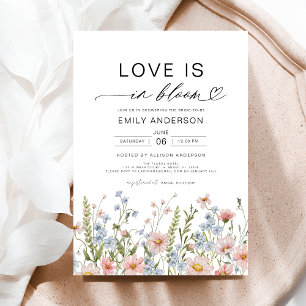 Invitation L'amour est dans la Fête des mariées Fleur sauvage