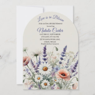 Invitation L'amour est dans la Fête des mariées florale de pr