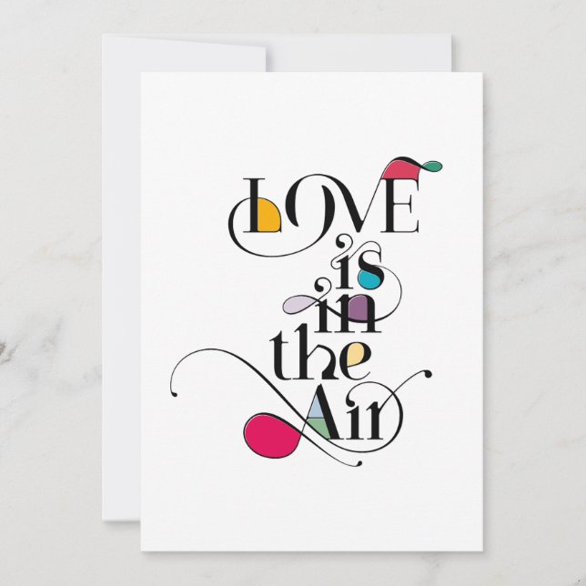 Invitation L'amour est dans l'air (Devant)