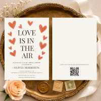 L'amour est dans l'air Coeur Code QR Baby Shower M