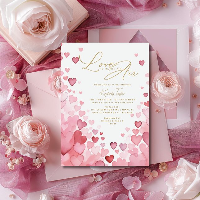 Invitation L'amour est dans l'air Fête de douche de mariée (Créateur téléchargé)