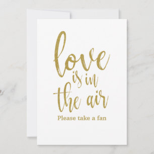 Invitation L'amour est dans l'air pancarte de mariage ventila