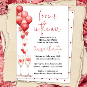 Invitation L'amour est dans l'air Saint-Valentin Cœur Fête de